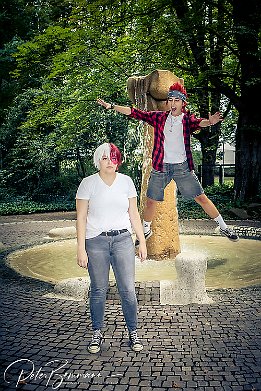 IMG_RP_05642 @rosefiresaki als Shoto Todoroki (3. Staffel Version) @ra.cosplay (Lara) als Kirishima Eijirou (casual version) Manga: Boku no Hero Academia