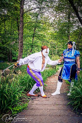 IR6_13781-1 Chun Li und @franklin_haug as Vega Cos & Fun - Hanami Shooting Treffen 2022, Luisenpark