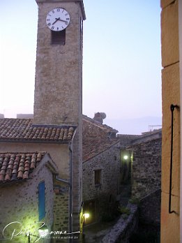 Blick aus dem Fenster - Abendstimmung in Rosans