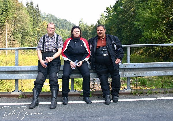 2005 Erzgebirge, Elbsandsteingebirge und Tschechien Peter H, Claudia und Peter B unterwegs im Erzgebirge und Tschechien
