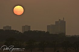 Sonnenuntergang Sonnenuntergang ber dem Lerchenberg