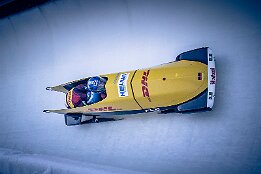 Platz 4_IR6_43663 Dostthaler, Tobias / Becker, Tim (GER) Junior World Championships Bobsleigh 2025 Platz 4 - 2-Man Bobsleigh