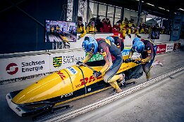 Platz 3_IR6_44364 Dostthaler, Tobias / Bthe, Simon / Hempel, Theo / Kocevar, Nick (GER) Junior World Championships Bobsleigh 2025 Platz 3 - 4-Man Bobsleigh,