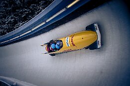 Platz 3_IR6_44815 Dostthaler, Tobias / Bthe, Simon / Hempel, Theo / Kocevar, Nick (GER) Junior World Championships Bobsleigh 2025 Platz 3 - 4-Man Bobsleigh,