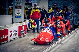 Platz 4_IR6_44298 Tentea, Mihai / Dinescu, Constantin / Pacioianu, Mihai / Iordache, George (ROU) Junior World Championships Bobsleigh 2025 Platz 4 - 4-Man Bobsleigh,